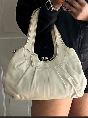 Coach Ergo Pleated Frame Kisslock Satchel (Style No. F14379)
